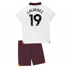 Manchester City Julian Alvarez #19 Udebanesæt Børn 2023-24 Kort ærmer (+ korte bukser)
